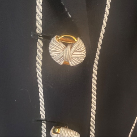 Elegant Classic Louis Feraud Dark Navy blue/Black Skirt/Blazer Suit Sz10 - Picture 5 of 8